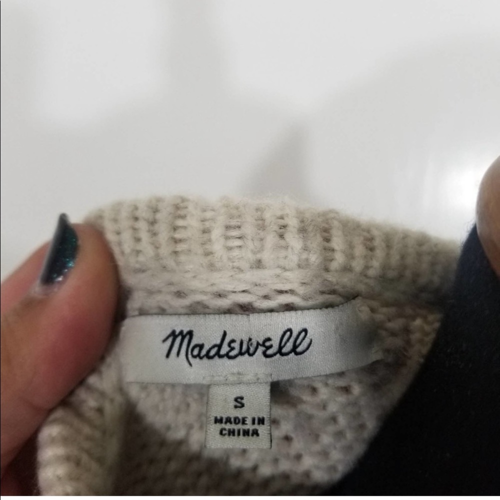Madewell Cream White  Fringe Cottage Core  Sweater - Picture 9 of 10